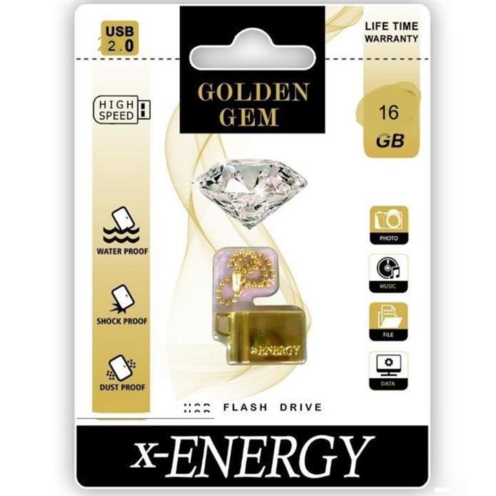 فلش مموری ایکس انرژی مدلGOLDEN GEM ظرفیت 16 گیگابایت